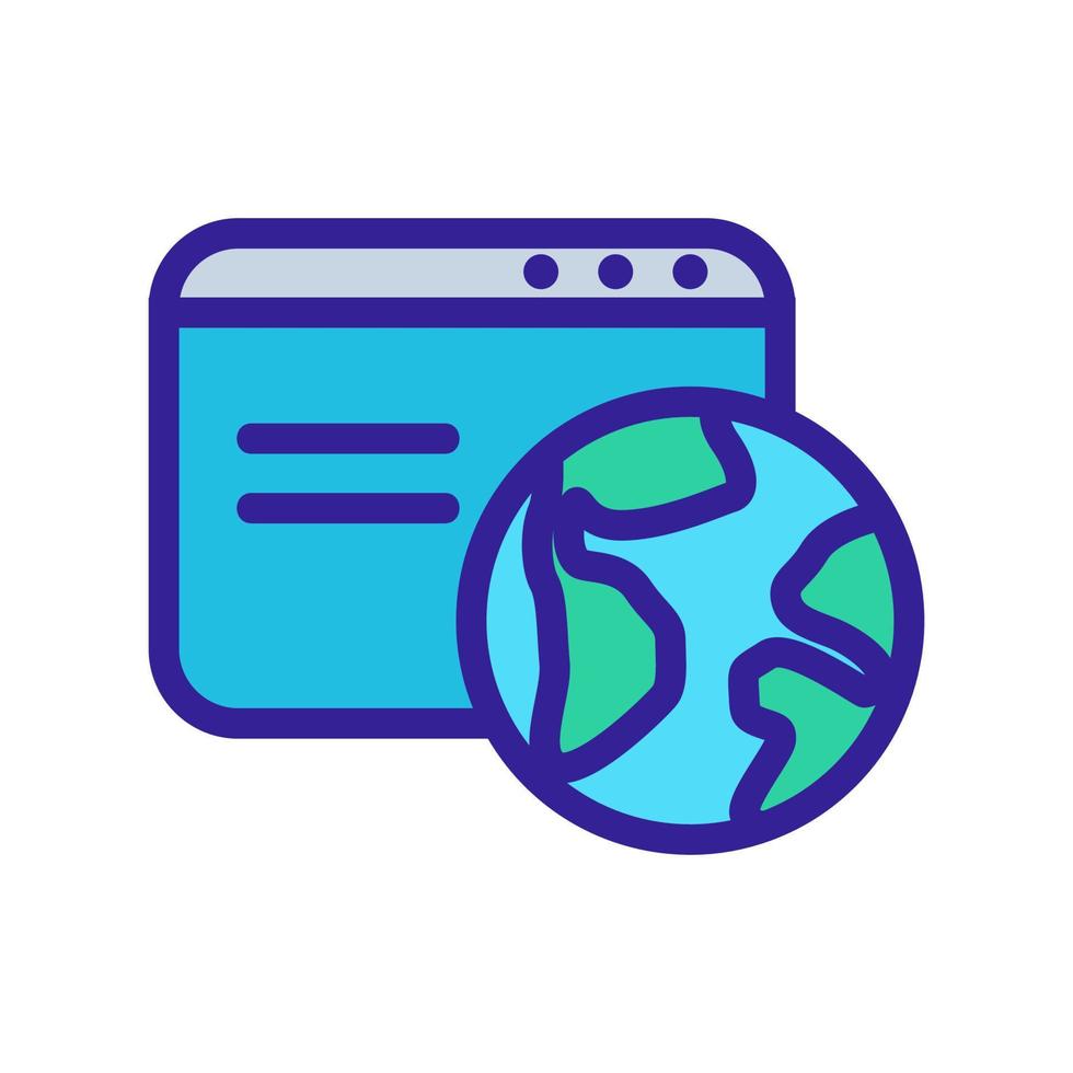 browser pianeta icona vettore. illustrazione del simbolo del contorno isolato vettore