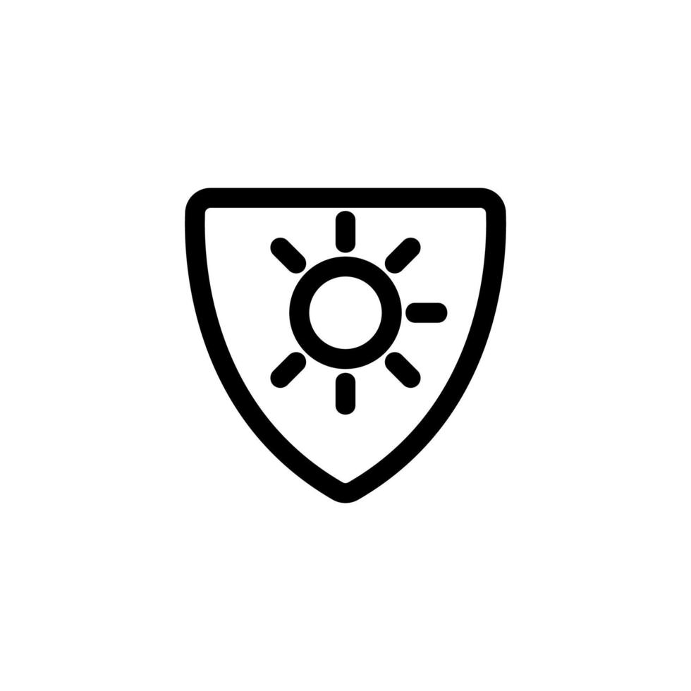 vettore icona crema solare. illustrazione del simbolo del contorno isolato