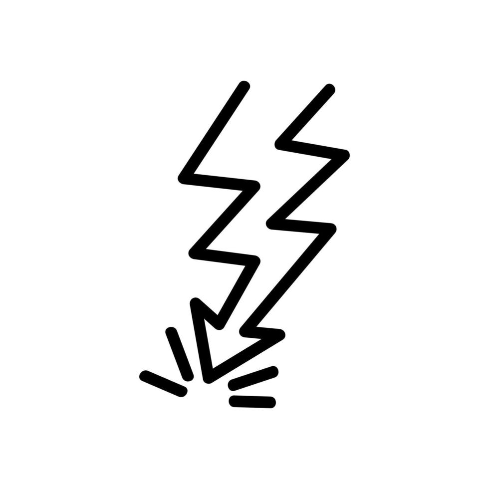 vettore icona fulmine. illustrazione del simbolo del contorno isolato
