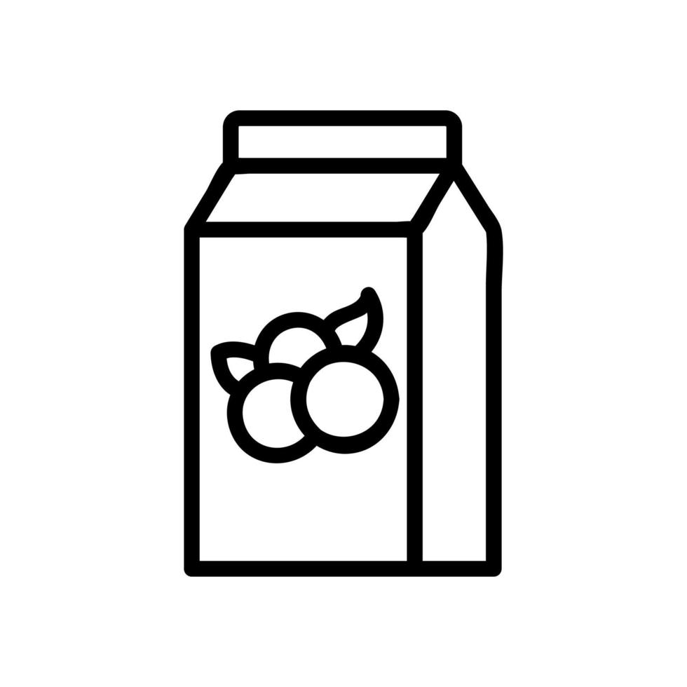 illustrazione del profilo di vettore dell'icona del succo di mirtillo