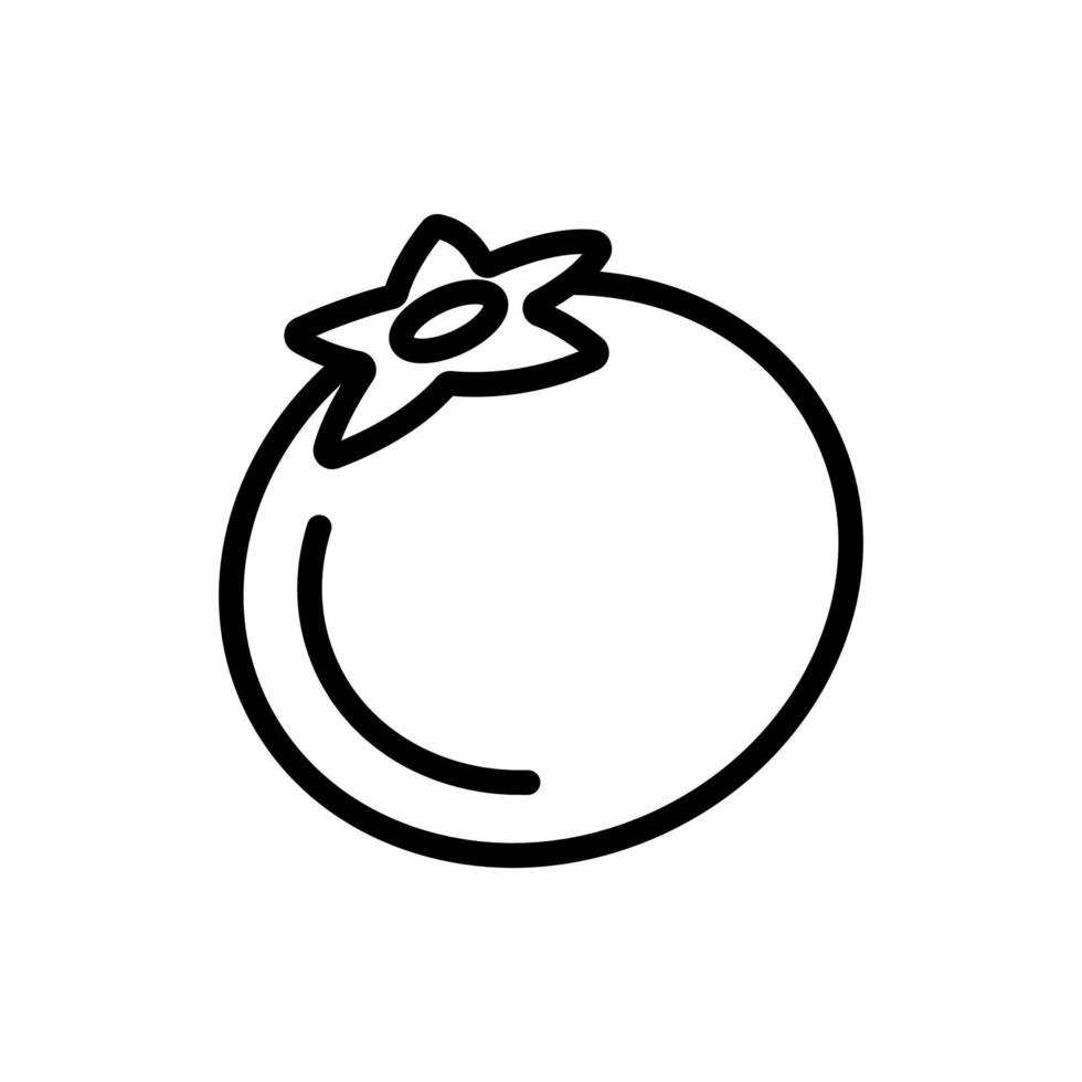 illustrazione del profilo di vettore dell'icona della bacca del mirtillo