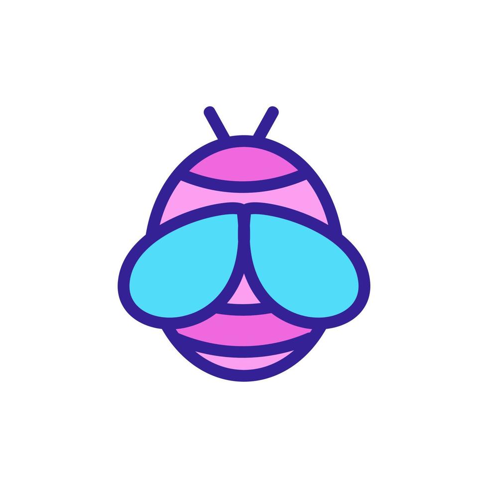 vettore icona ape. illustrazione del simbolo del contorno isolato
