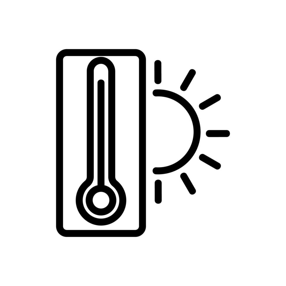 vettore icona temperatura. illustrazione del simbolo del contorno isolato