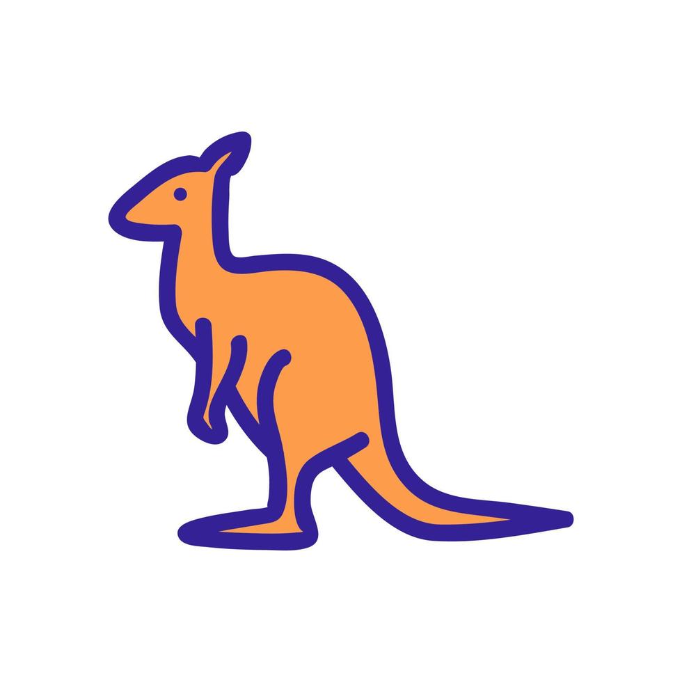 vettore icona canguro. illustrazione del simbolo del contorno isolato