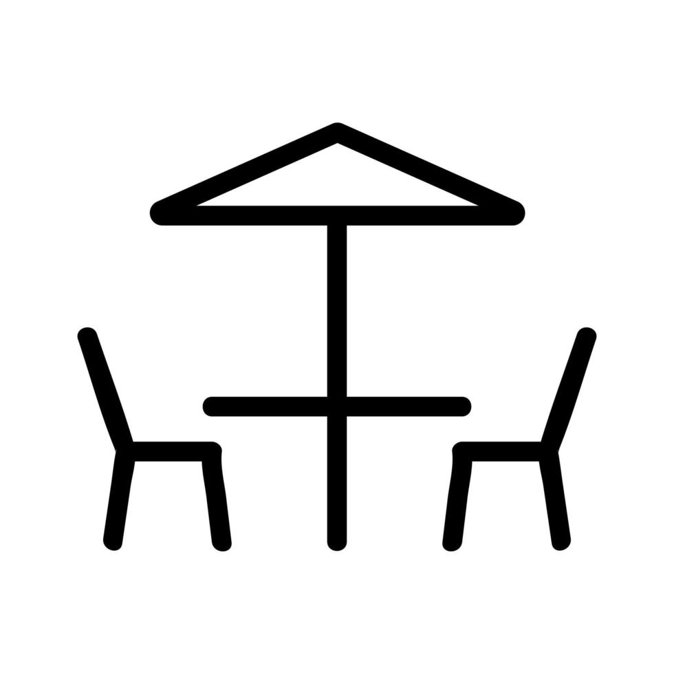 vettore icona terrazza estiva. illustrazione del simbolo del contorno isolato