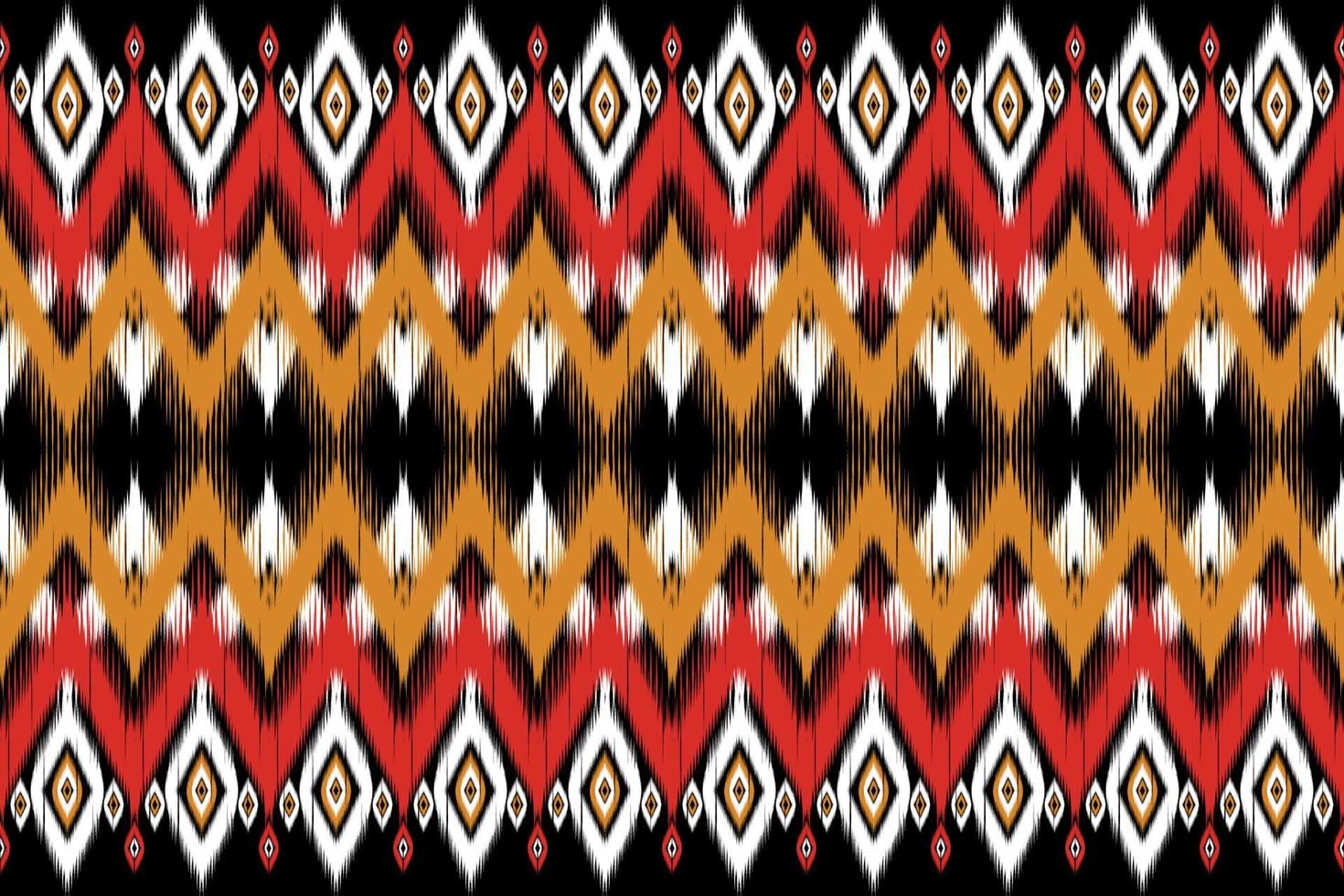 stile nativo ikat. modello senza cuciture etnico geometrico tradizionale. design per sfondo, illustrazione, tessuto, batik, abbigliamento, confezionamento, carta da parati, moquette, ricamo vettore