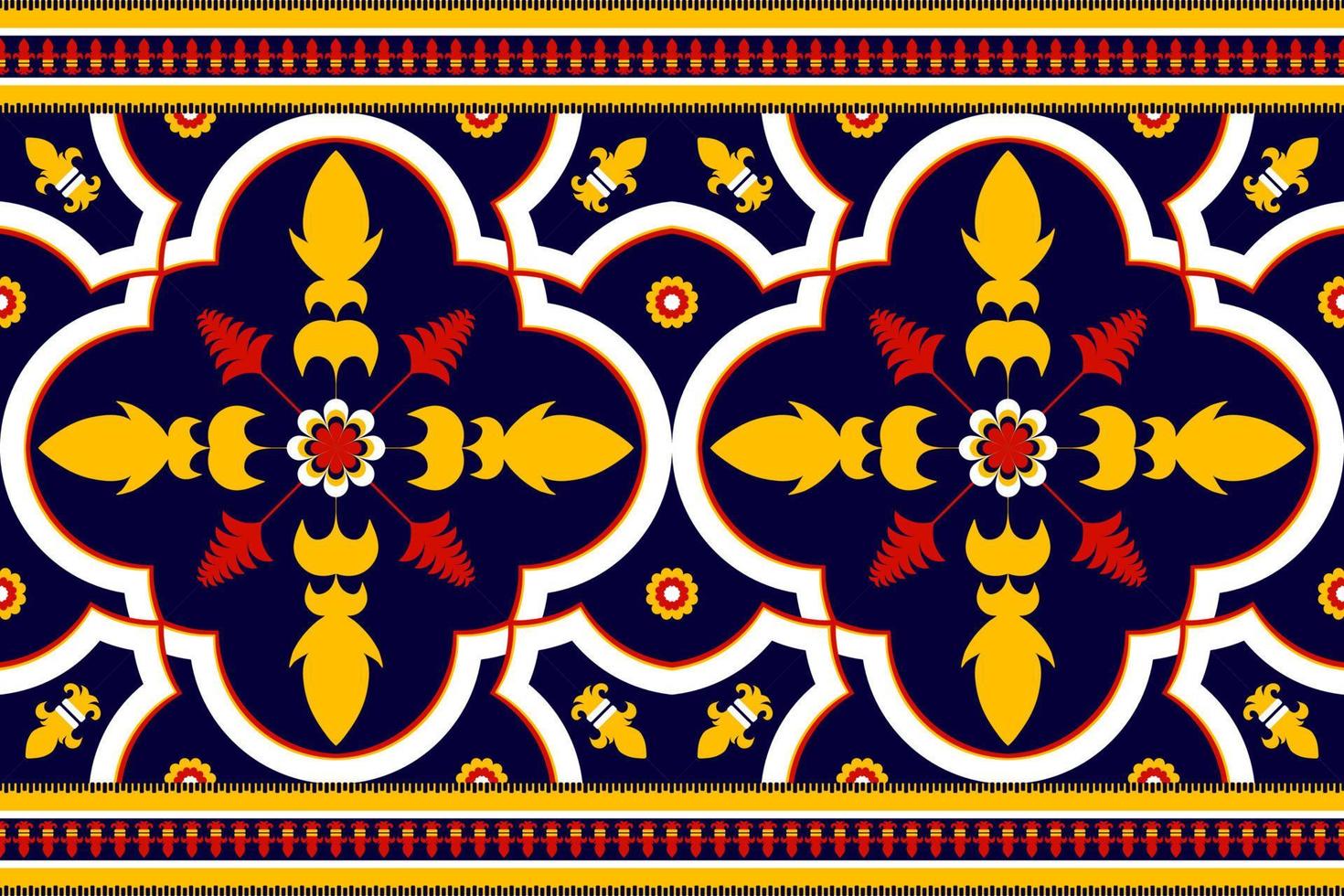 motivo etnico senza cuciture fiore colore orientale. stile nativo. design per sfondo, trama, tessuto, batik, abbigliamento, avvolgimento, carta da parati, moquette, piastrelle, ricamo vettore