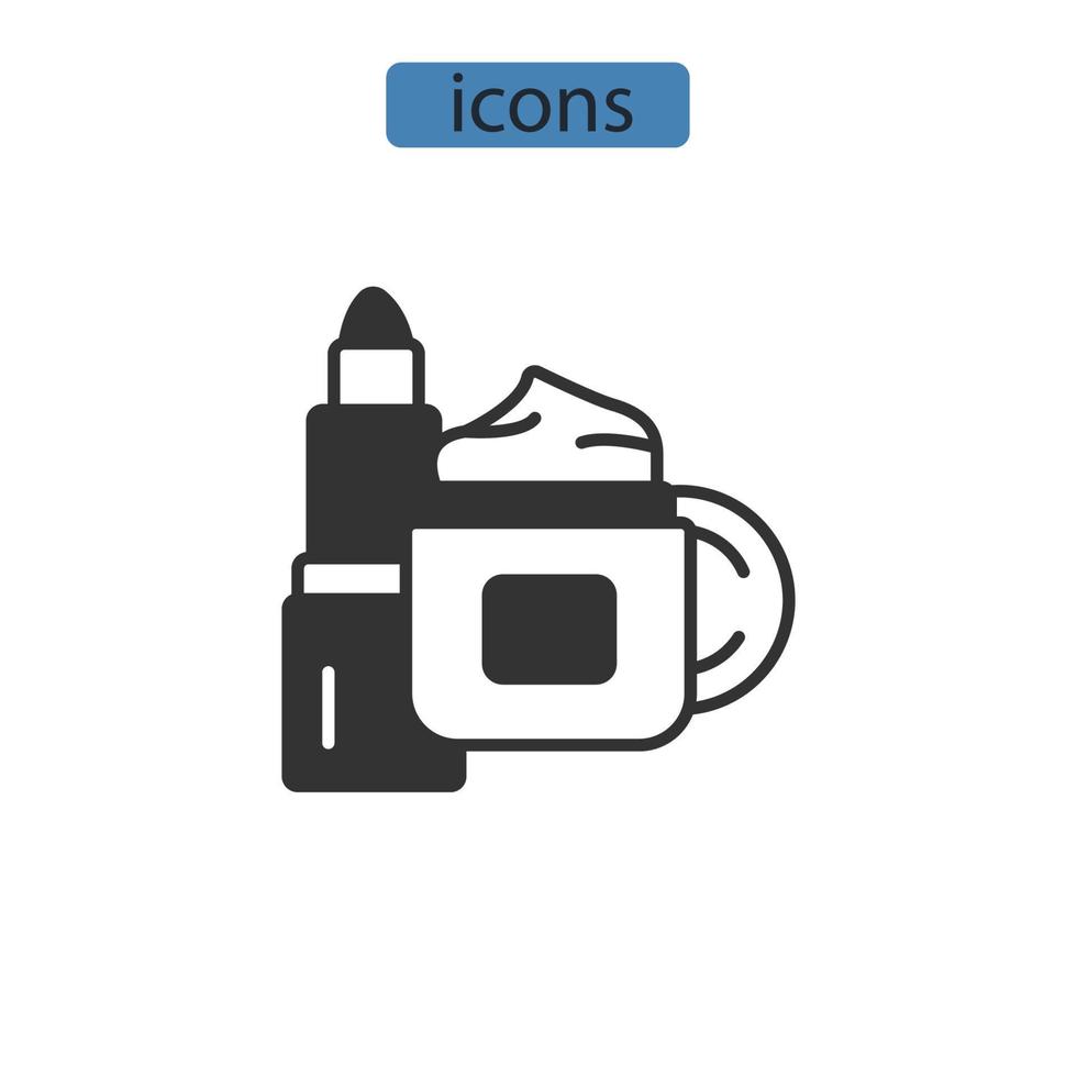 cosmetici icone simbolo elementi vettoriali per il web infografica