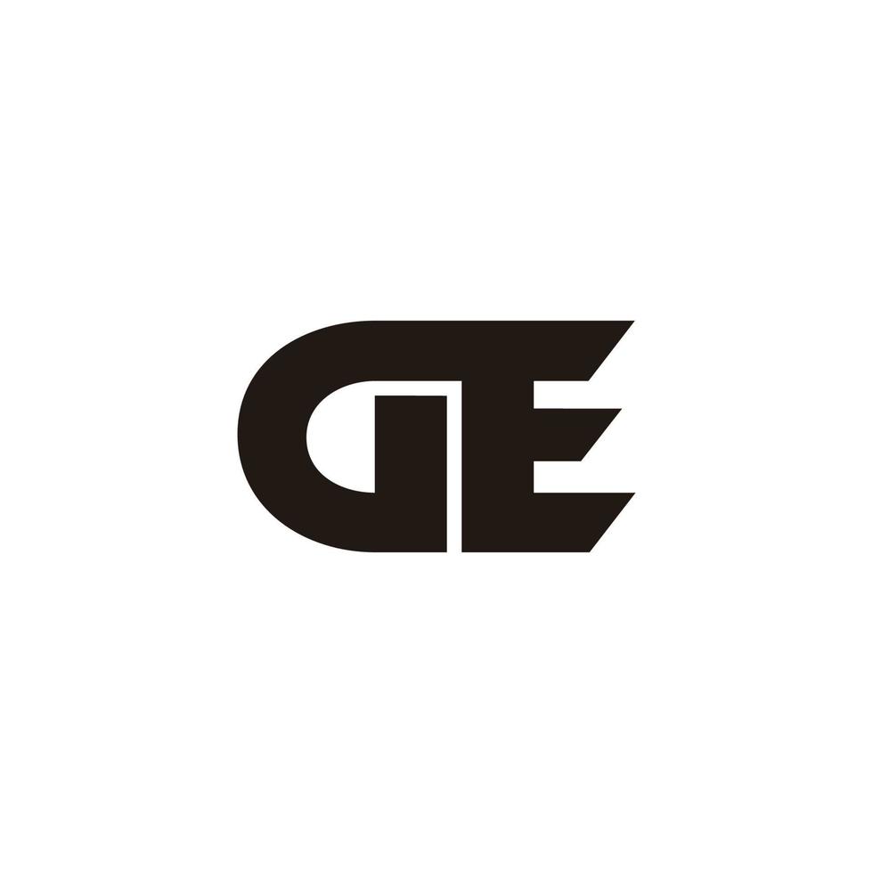 vettore della lettera ge vettore semplice logo geometrico