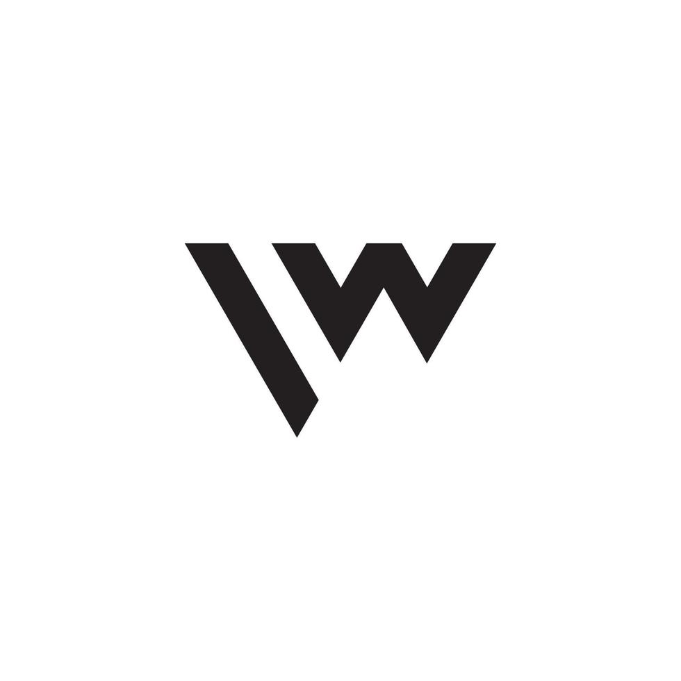 lettera vw triangolo lineare logo geometrico vettore