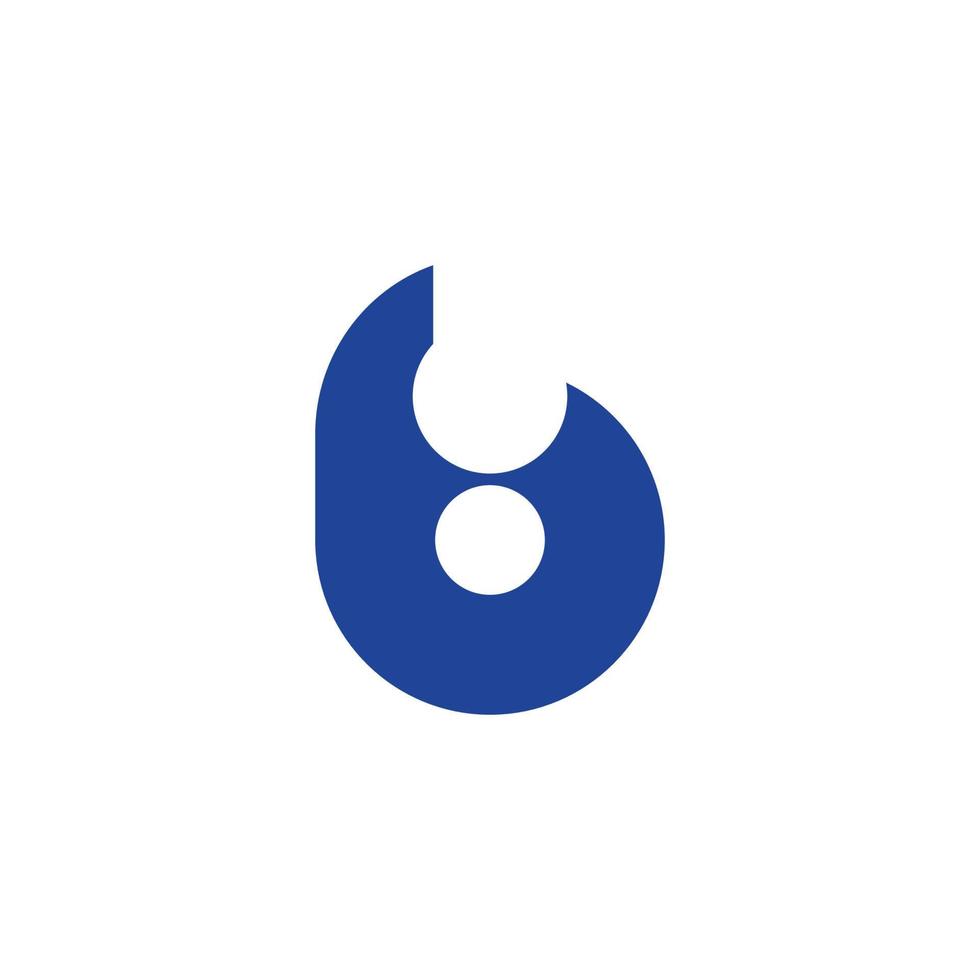 lettera b punto semplice cerchio logo vettoriale