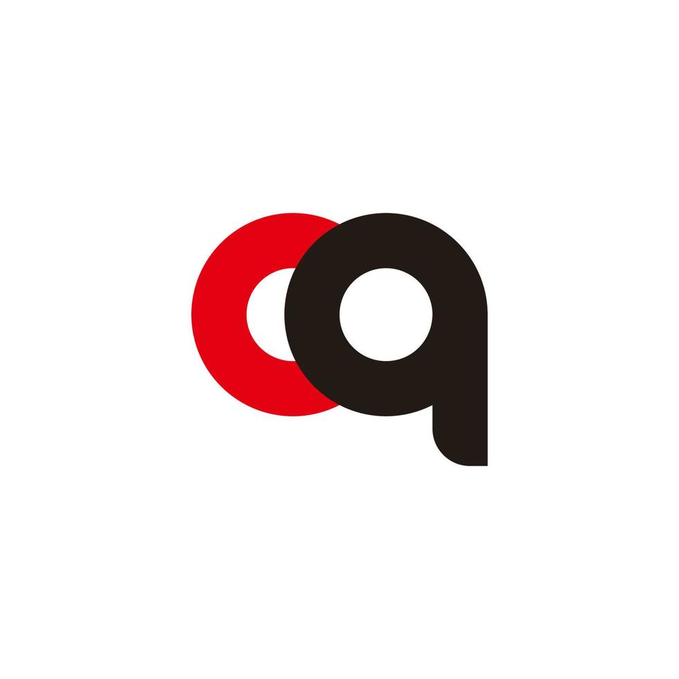 lettera cq astratto nascondi lettera design simbolo logo vettoriale
