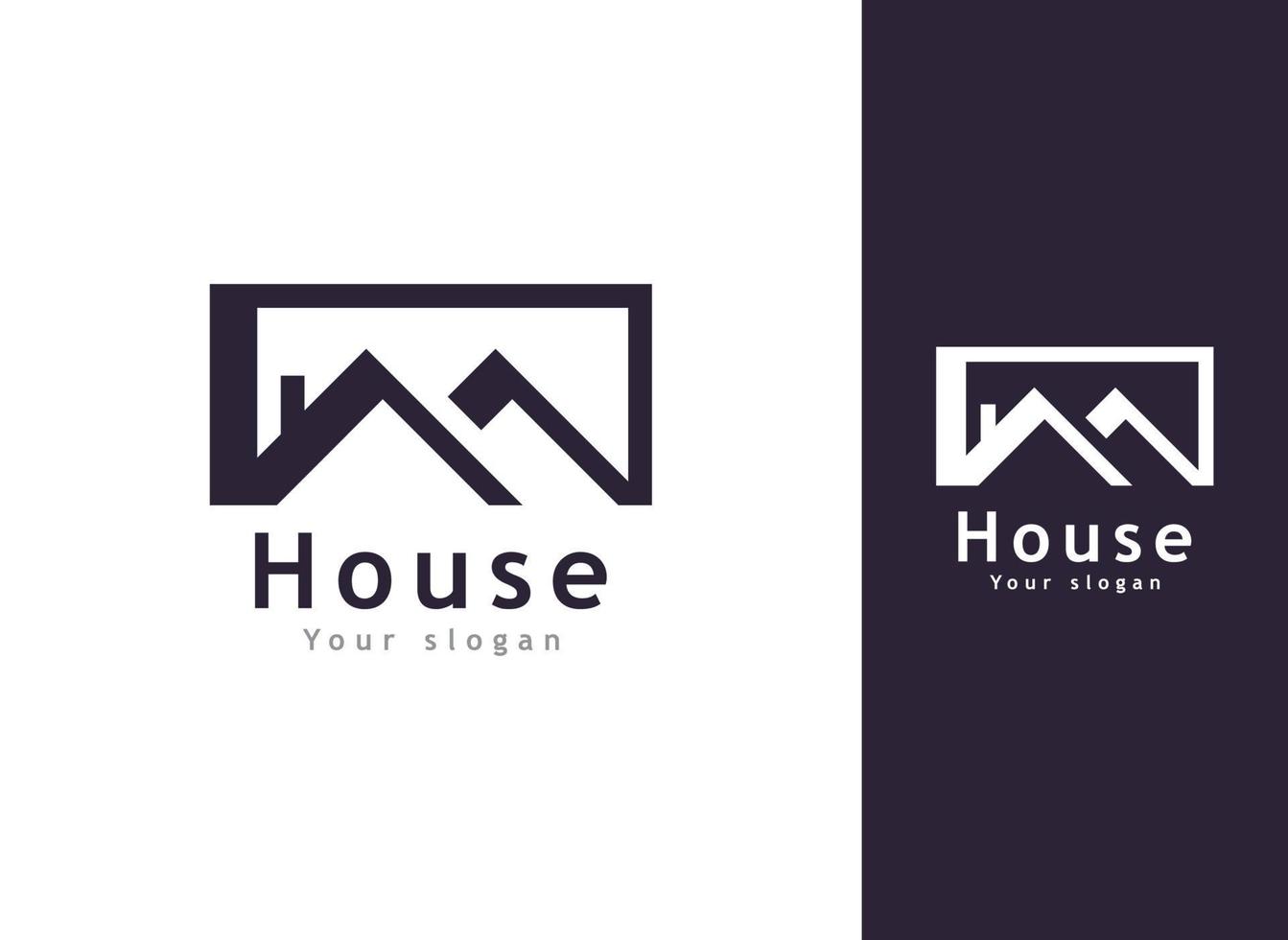modello di logo vettoriale immobiliare, casa moderna e logo di proprietà