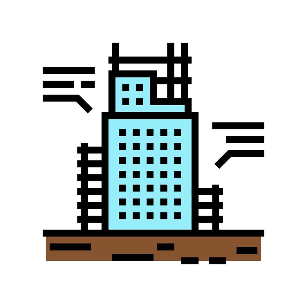 illustrazione vettoriale icona colore ingegneria edile