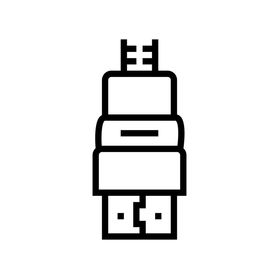 illustrazione vettoriale dell'icona della linea del cavo hdmi