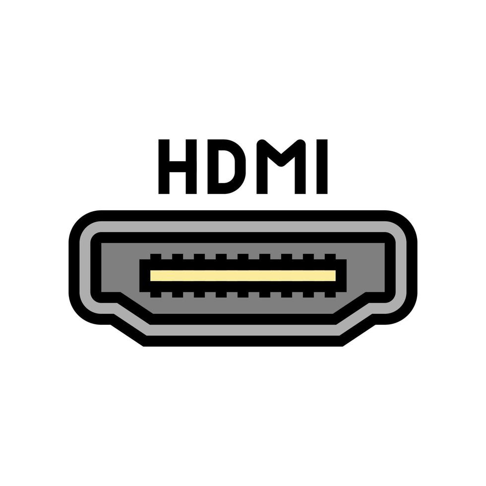 illustrazione vettoriale dell'icona del colore della porta hdmi