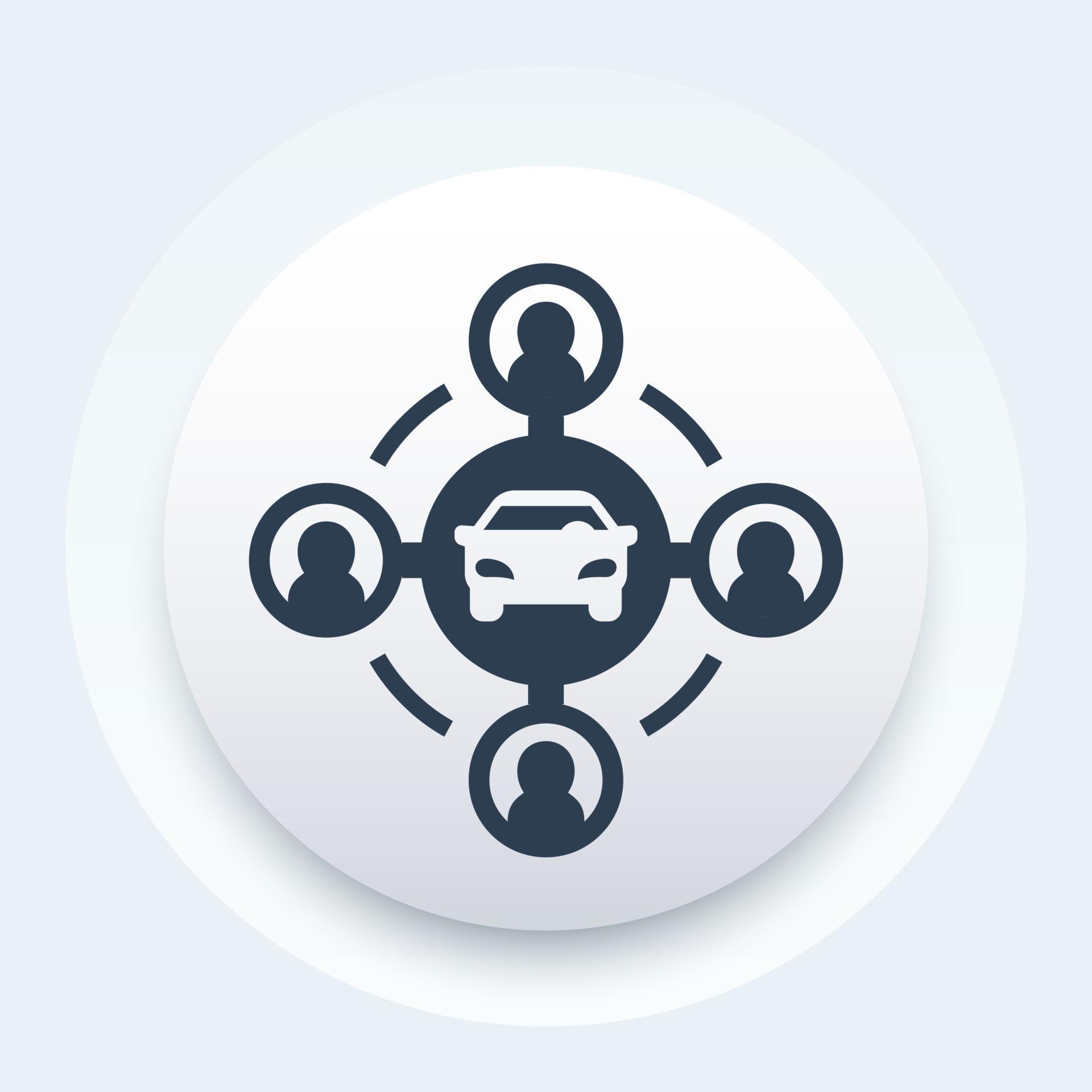 icona vettore di car sharing