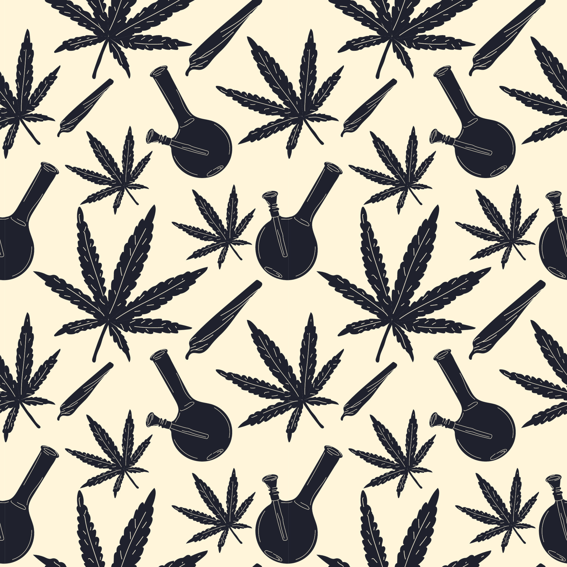 medico marijuana, fumo Accessori. bicchiere bong per fumo erba, giunto.  canapa foglie, olio. canapa e erba legalizzazione concetto. mano disegnato  di moda vettore illustrazione. 10939201 Arte vettoriale a Vecteezy