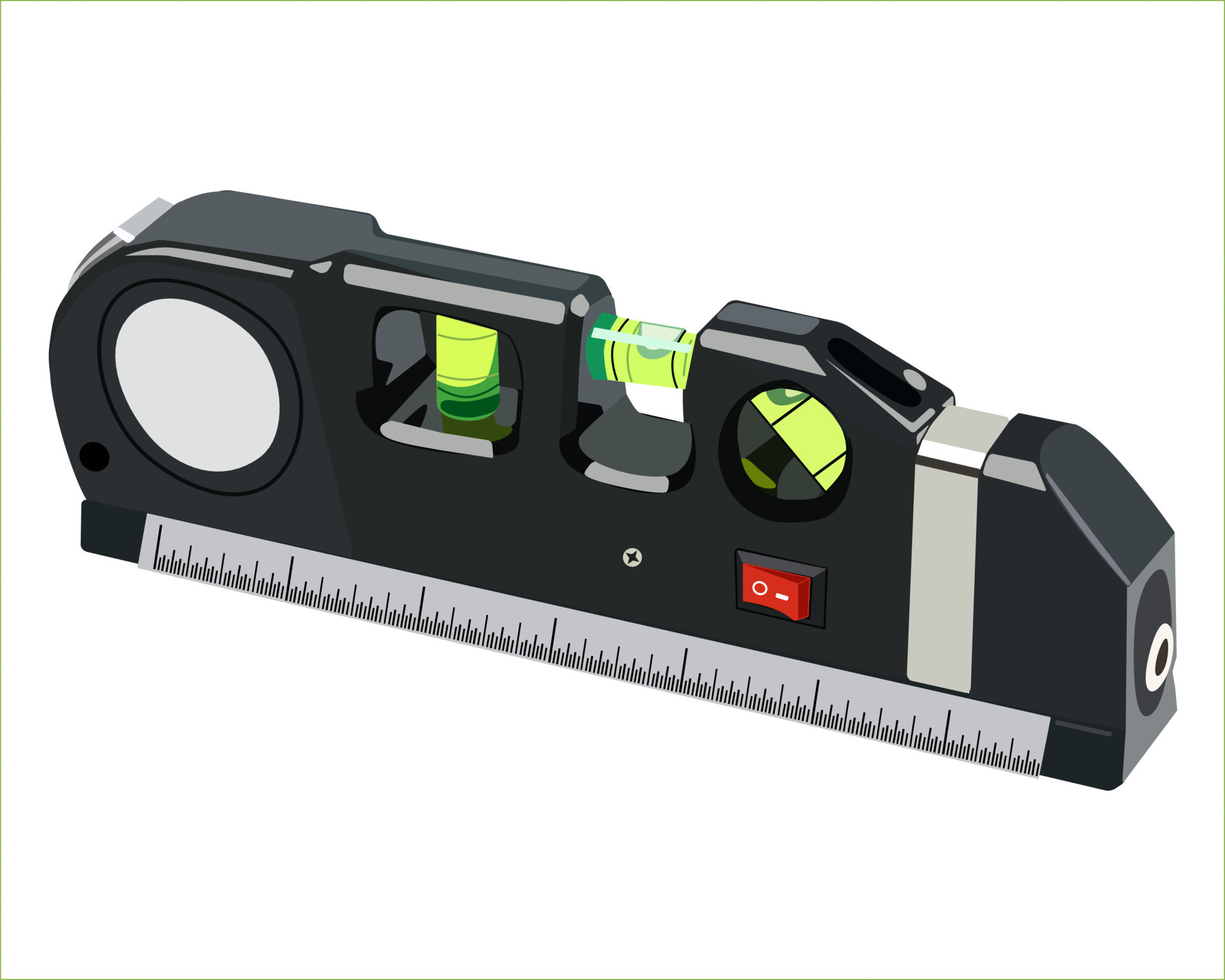 righello laser orizzontale verticale con equilibratura bolla utensili  falegname, per riparazione, costruzione, misurare. vettore illustrazione  isolato. 12617607 Arte vettoriale a Vecteezy