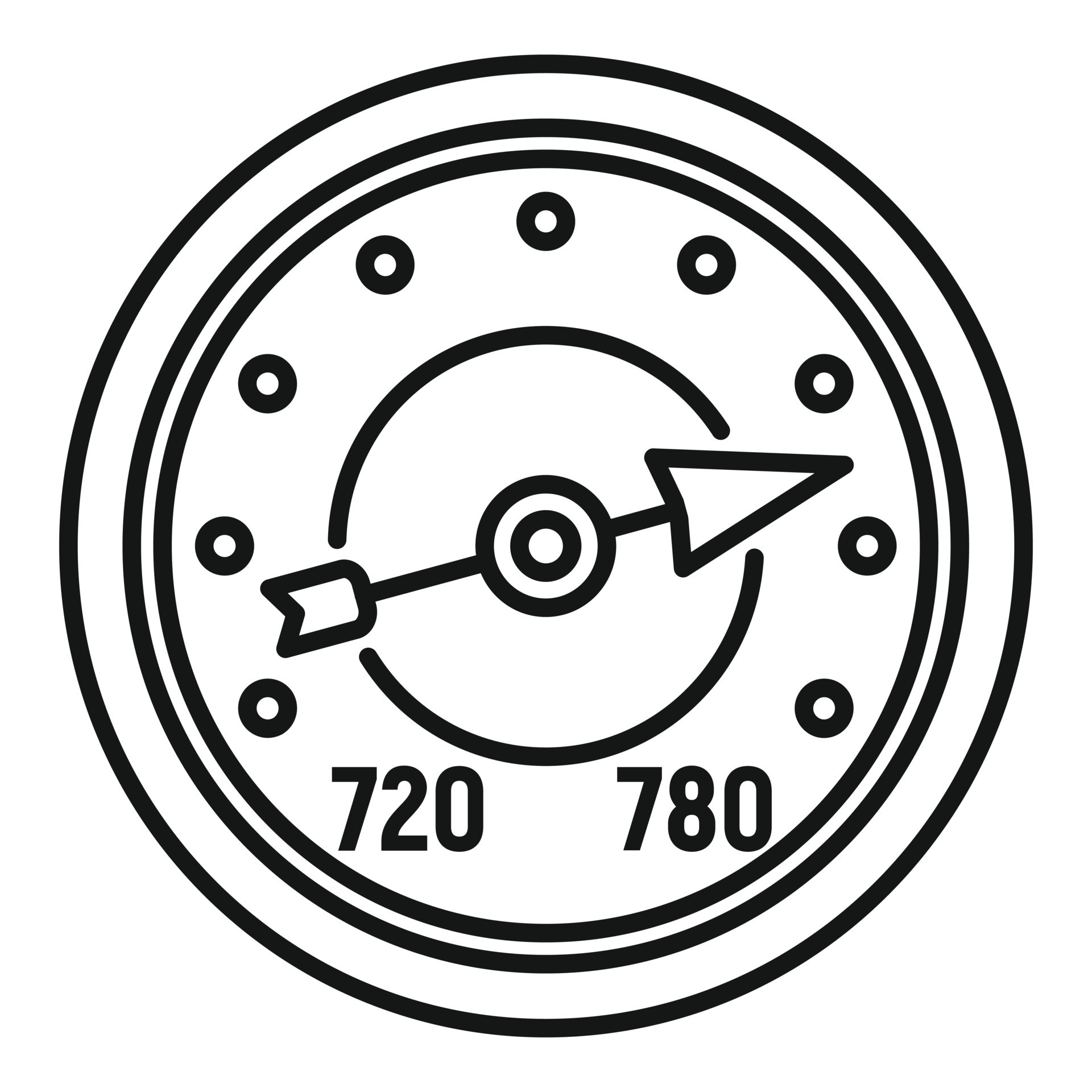 analogico barometro icona, schema stile 14598401 Arte vettoriale a Vecteezy