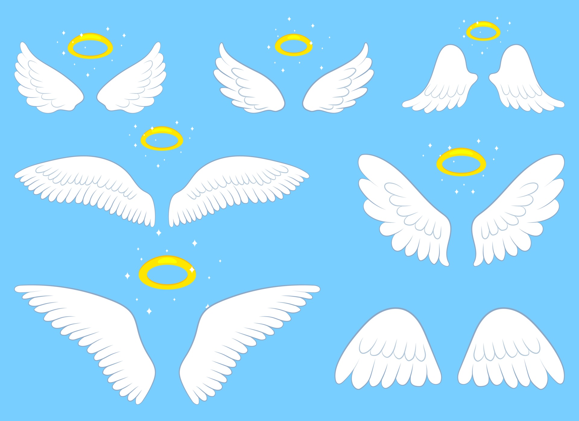 ali d'angelo disegno vettoriale illustrazione isolato su sfondo
