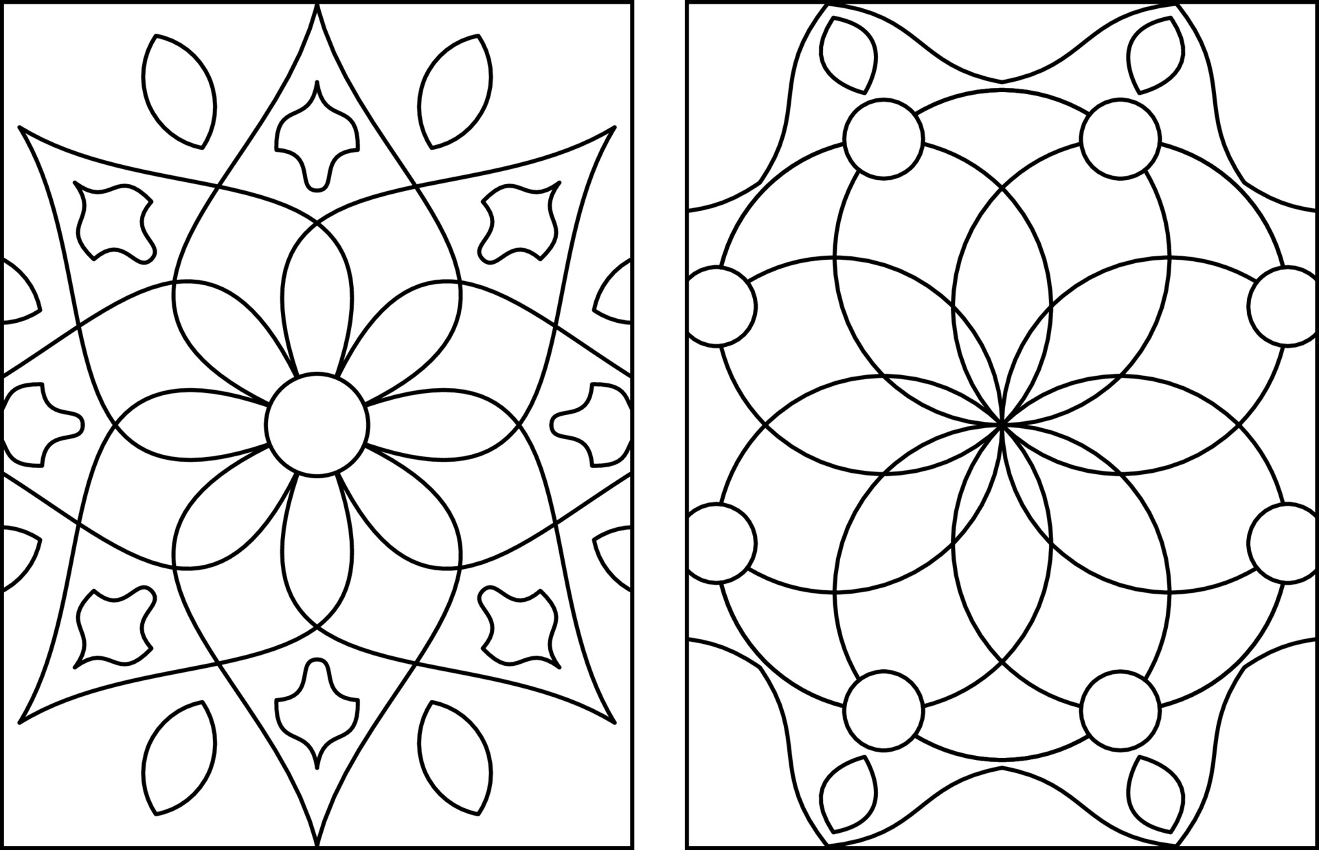 Disegni di Mandala semplici da colorare - Pagine da colorare stampabili  gratuitamente