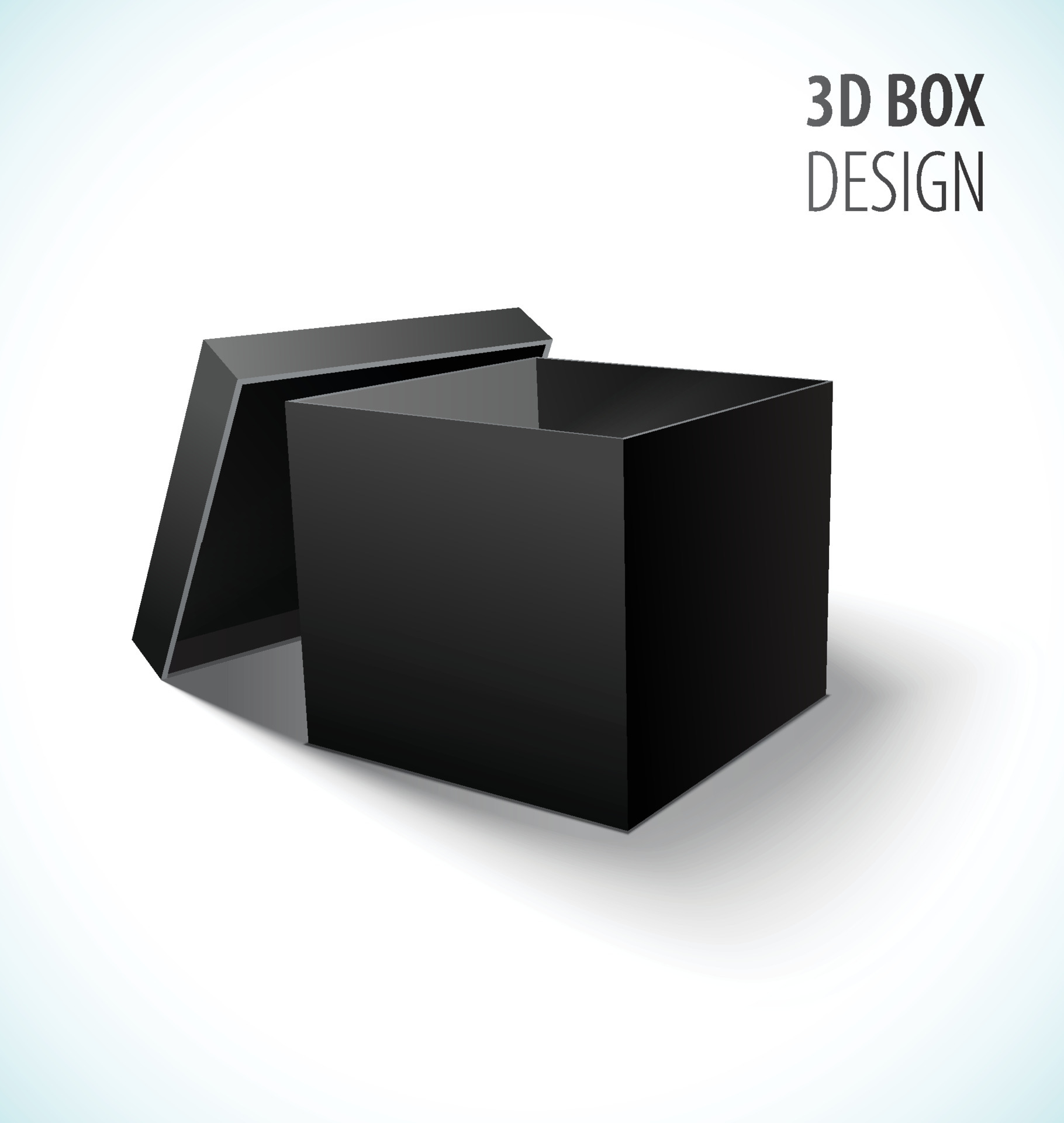 icona di scatola nera di cartone con coperchio aperto. 4377102 Arte  vettoriale a Vecteezy
