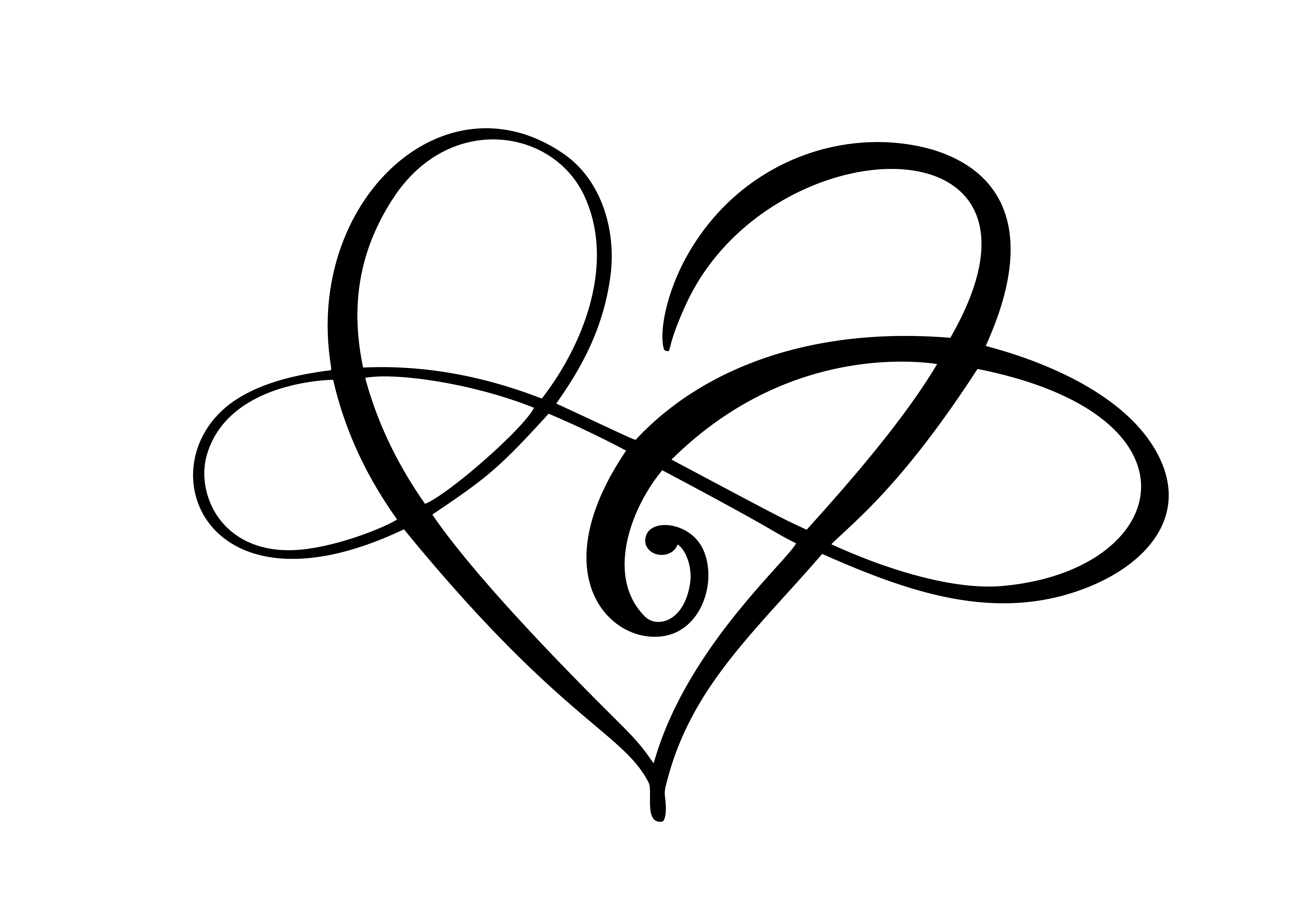 Cuore Amore Segno Per Sempre Logo Infinito Simbolo