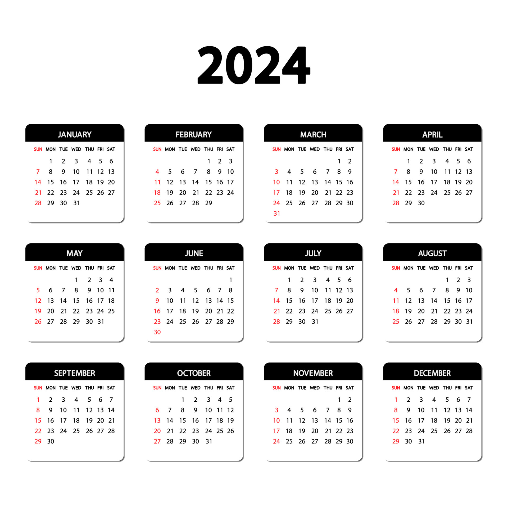 Calendario 2024 di Famiglia