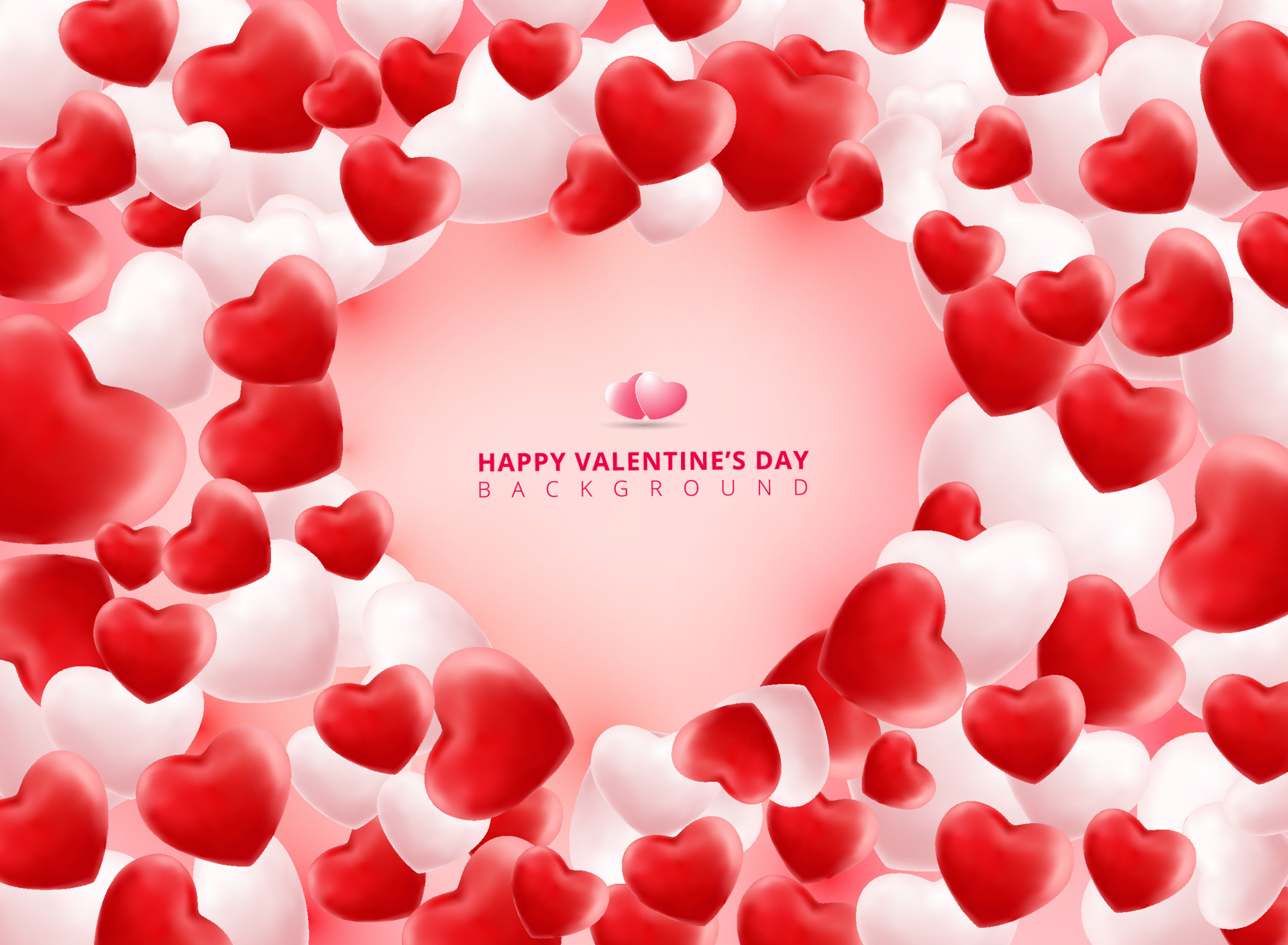 Immagini Stock - Etichetta Di San Valentino Con Rose E Cuori Volanti.  Cornice Gradiente Di Colore Per Pubblicità, Inviti O Biglietti Di Auguri.  Clip Art Raster.. Image 68276357