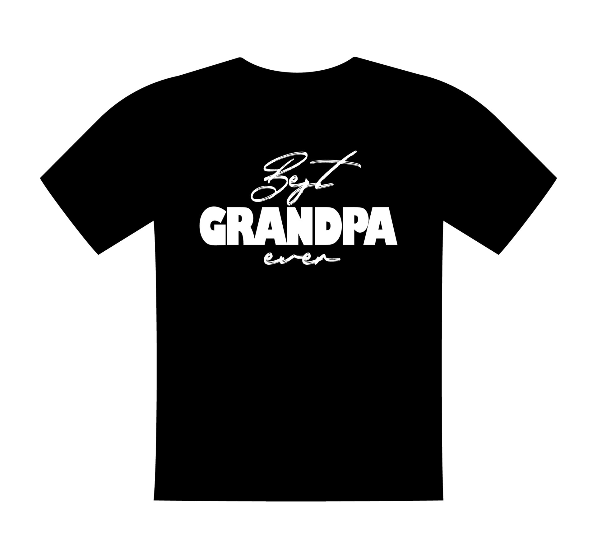 miglior nonno di sempre, scritte su t-shirt, modello di stampa di