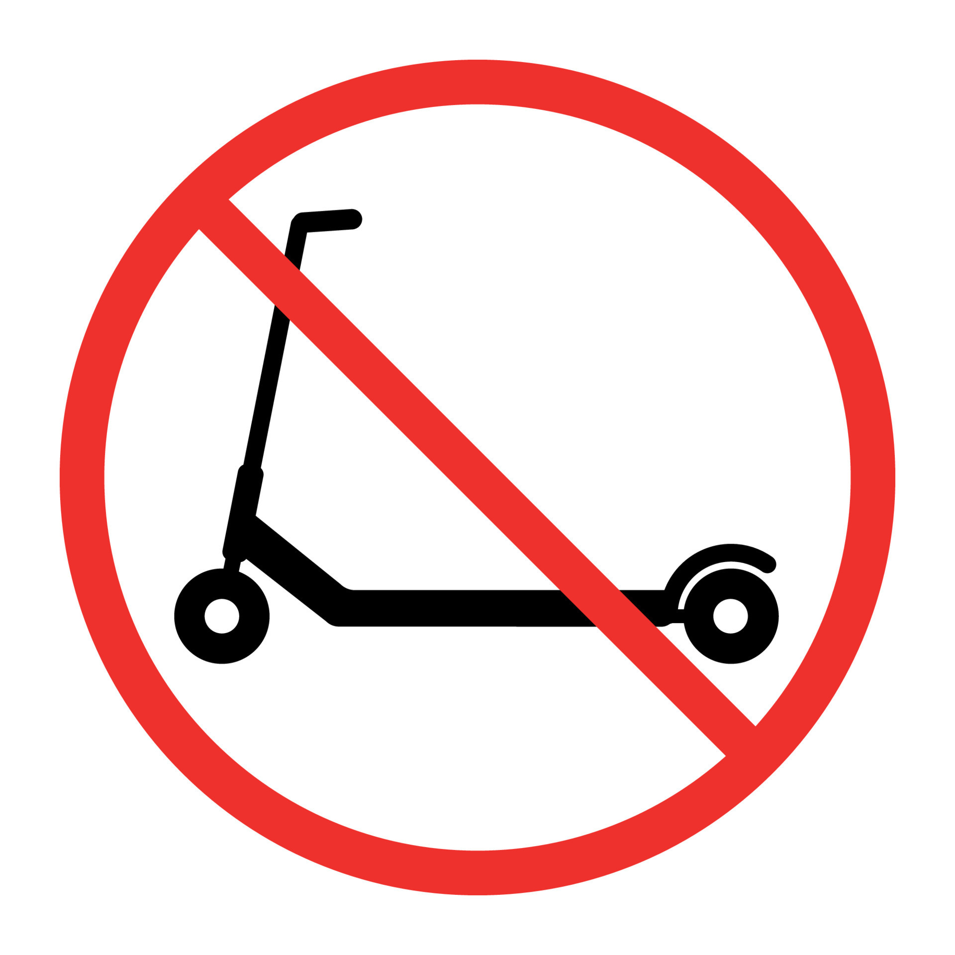 segno movimento scooter vietato in rosso barrato cerchio 7504974 Arte  vettoriale a Vecteezy