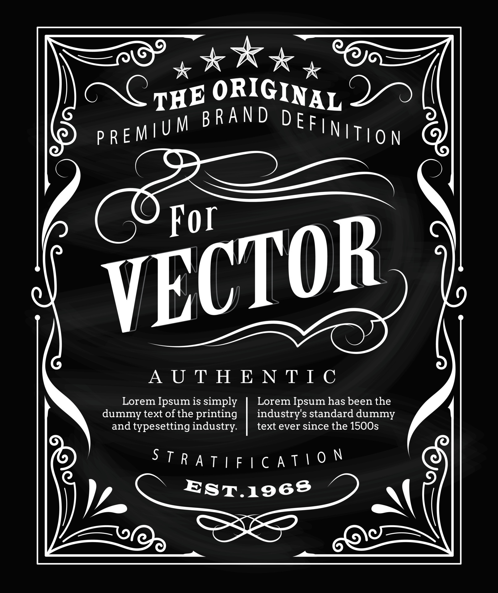 etichetta antica tipografia poster cornice vintage lavagna disegno  vettoriale 7909895 Arte vettoriale a Vecteezy