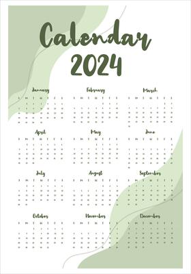 2024 calendario tavolo design modello, moderno nuovo anno calendario design  nel attività commerciale stile 29037405 Arte vettoriale a Vecteezy