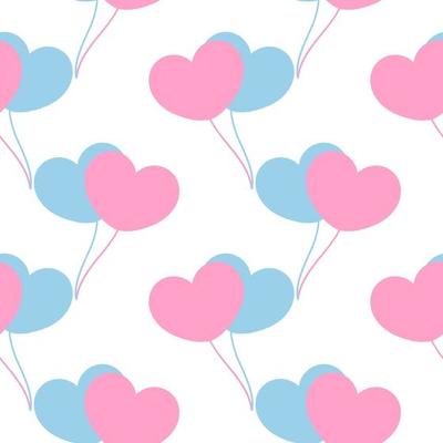 Palloncini Azzurri E Rosa Di San Valentino Su Sfondo Rosa Chiaro - Immagini  vettoriali stock e altre immagini di Amore - iStock