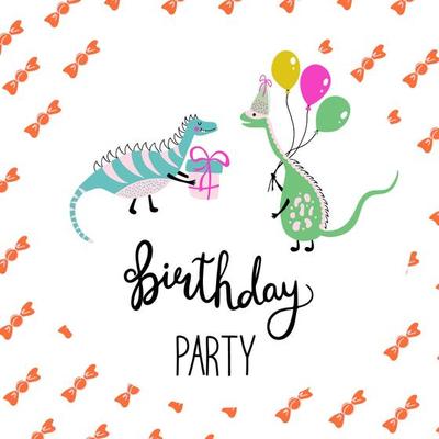 Invito Compleanno Bambini Vettoriali, Illustrazioni e Clipart