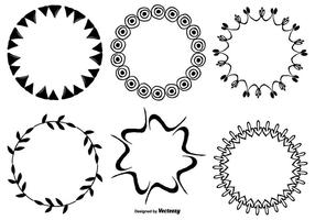 Set di cornici stile disegnato a mano carino vettore