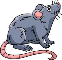 illustrazione clipart colorata del fumetto animale del topo vettore