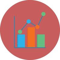 statistiche cerchio piatto multicolore vettore