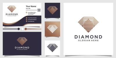 design del logo del diamante con un vettore premium creativo moderno ed elegante