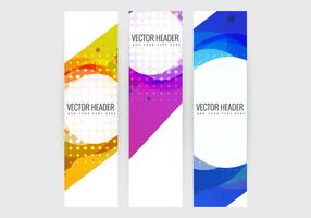 Set di banner verticali vettore