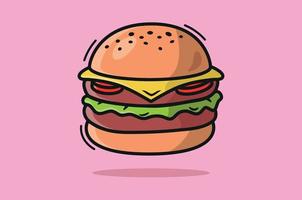 illustrazioni di disegno di hamburger vettore