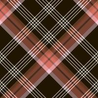 modello senza cuciture nei colori marrone scuro, bianco, rosa e rosso per plaid, tessuto, tessuto, vestiti, tovaglie e altre cose. immagine vettoriale. 2 vettore