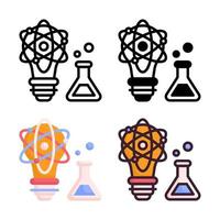collezione di stili di set di icone di scienza e tecnologia vettore