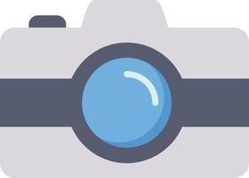 icona piatta della fotocamera vettore