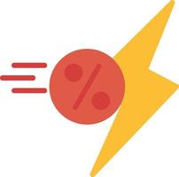 icona piatta vendita flash vettore