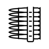 illustrazione vettoriale dell'icona della linea di clip del proiettile