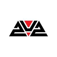 zuz triangolo lettera logo design con forma triangolare. zuz triangolo logo design monogramma. modello di logo vettoriale triangolo zuz con colore rosso. zuz logo triangolare logo semplice, elegante e lussuoso. zuz