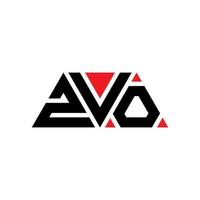 logo della lettera triangolare zvo con forma triangolare. zvo triangolo logo design monogramma. modello di logo vettoriale triangolo zvo con colore rosso. zvo logo triangolare logo semplice, elegante e lussuoso. zvo