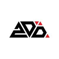 logo della lettera triangolare zdd con forma triangolare. zdd triangolo logo design monogramma. modello di logo vettoriale triangolo zdd con colore rosso. logo triangolare zdd logo semplice, elegante e lussuoso. zdd